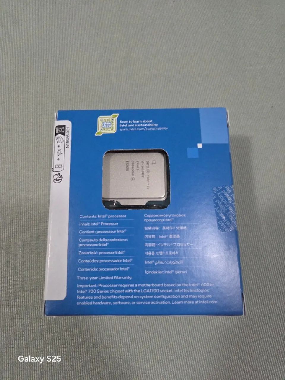 intel core i5-14600KF 中古 Processador Intel Core i5 14600KF, 3.5 GHz (5.3GHz Turbo), 14ª