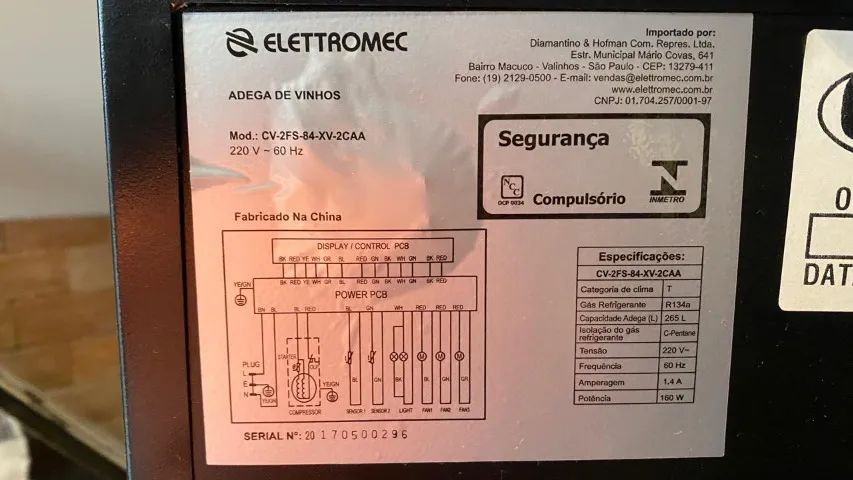 Adega Elettromec 84 Garrafas Dual Zone 220V CV-2FS-84-XV-2CAA - Foto 2