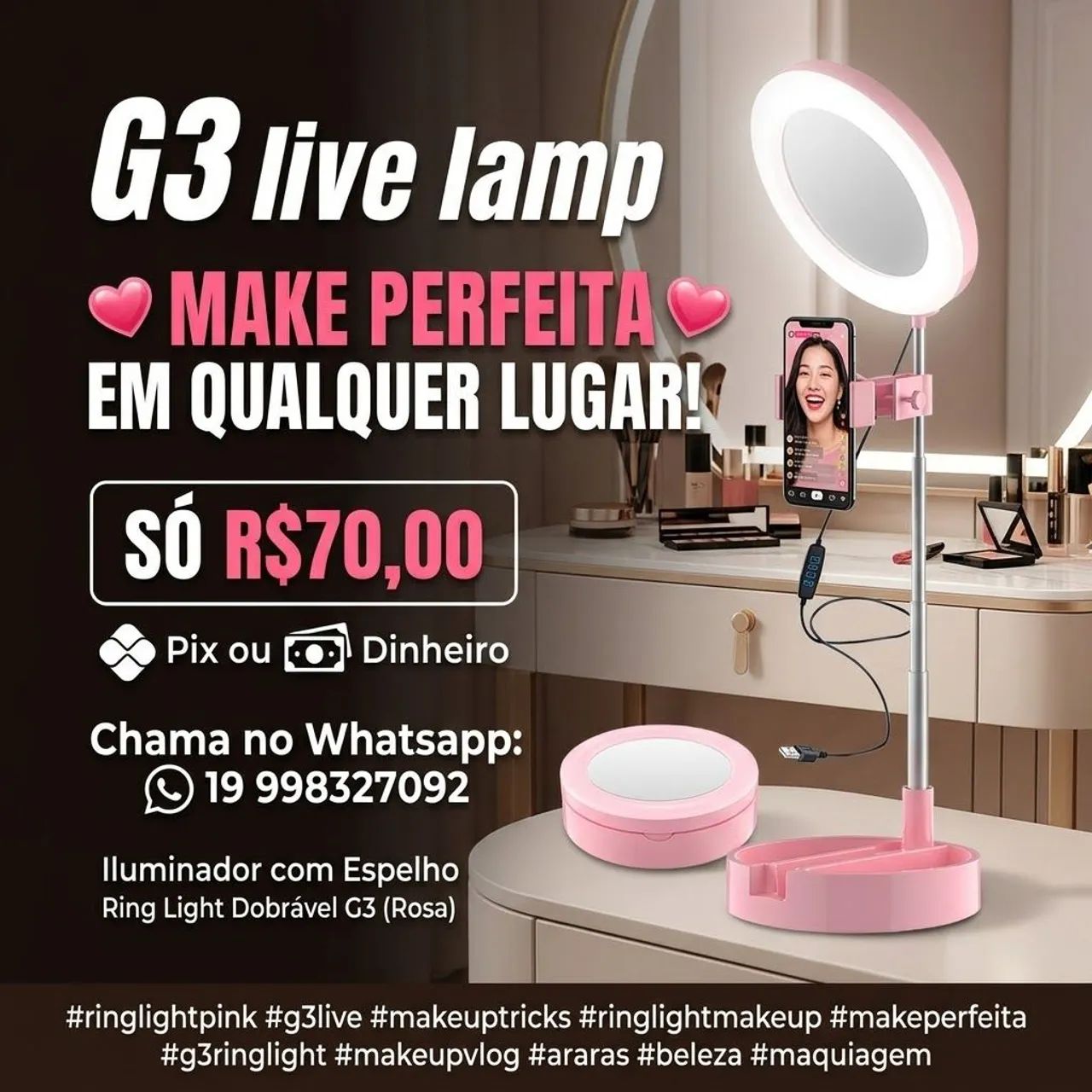 Rong light rosa 