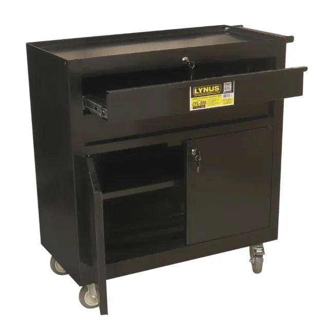 Carrinho para Ferramentas Fechado LYNUS com 2 Gavetas e Portas CFL805 - Foto 2