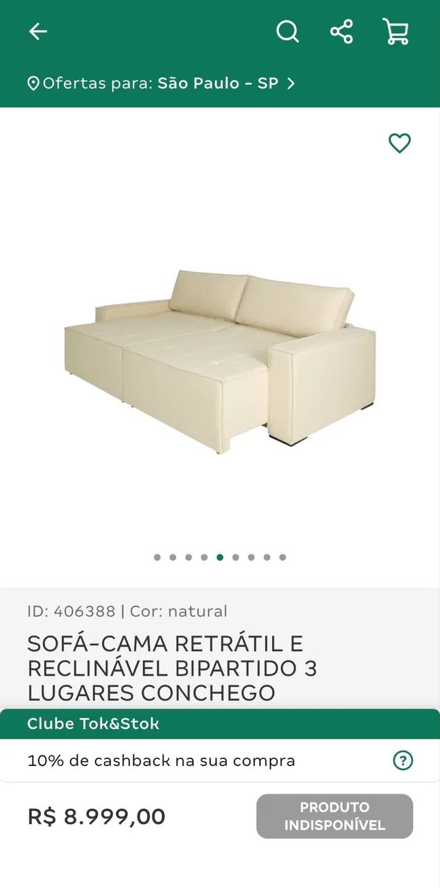 Sofá Cama Tok Stok - Foto 5