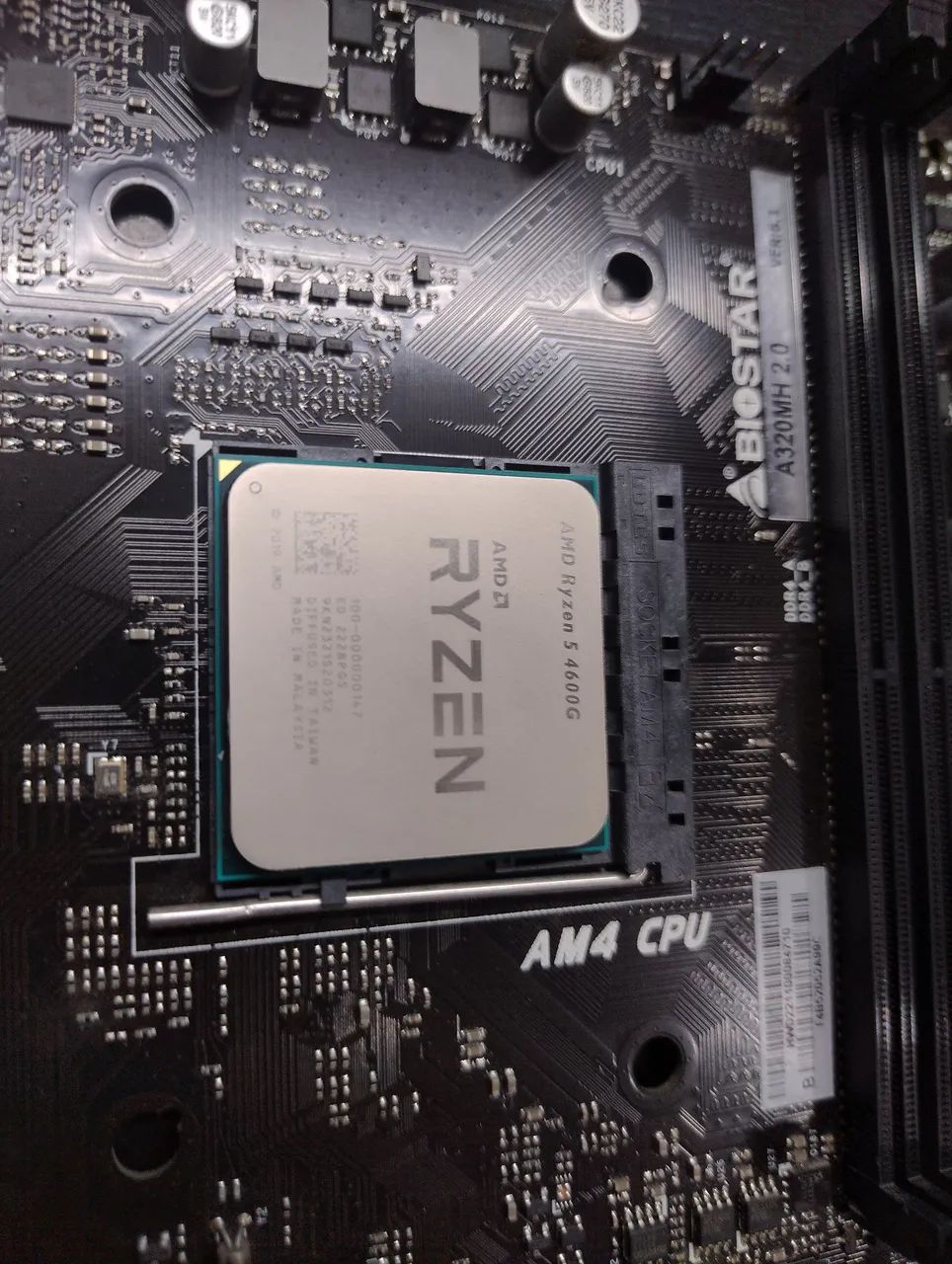 Ryzen 5 4600g placa mãe A320MH 2.0