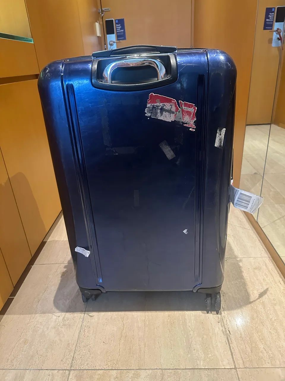  Mala Delsey 28 polegadas azul rígida em bom estado - Foto 5