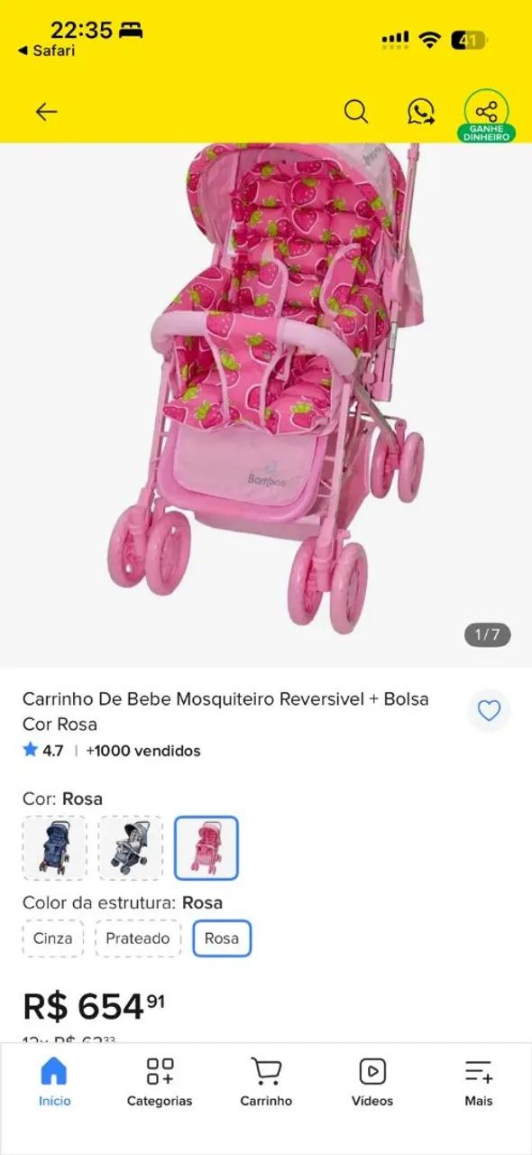 Carrinho de bebê feminino  - Foto 4