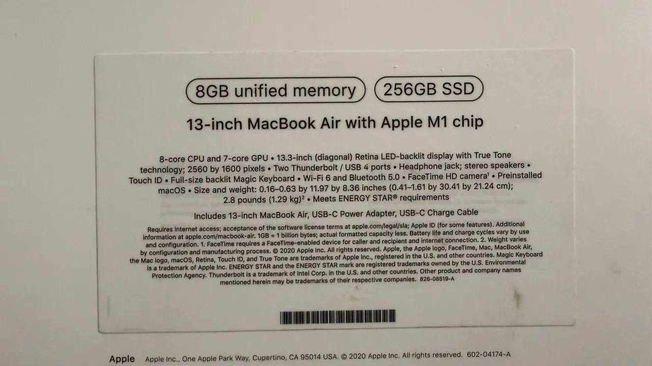 MACBOOK AIR M1 CHIP 2020<br>SSD 256gb<br> - Foto 5