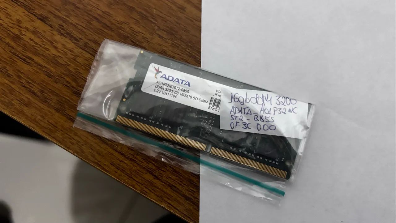 Memoria Ram 16 gb ddr4 Adata 3200 1.2v ( super nova ) notebook testada - Foto 3