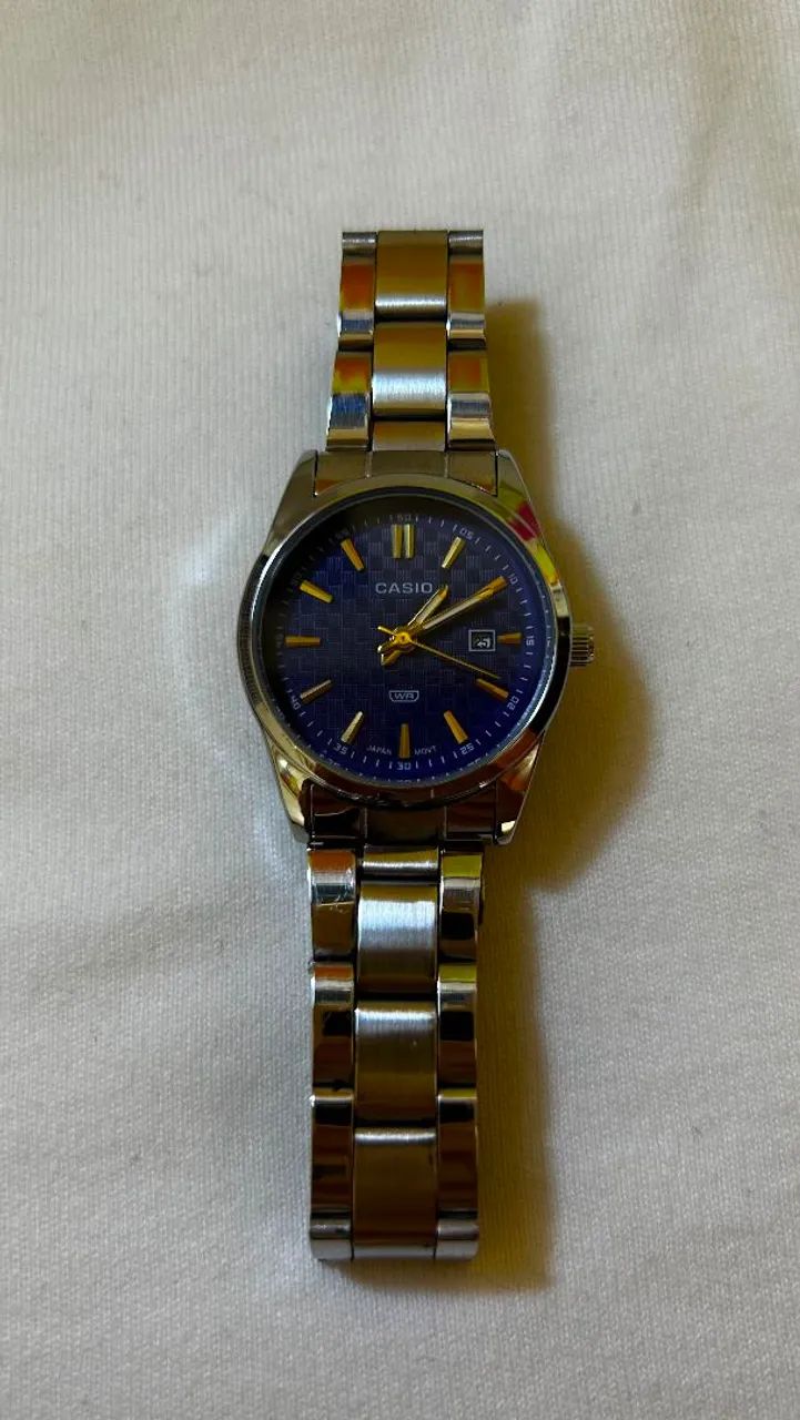Relógios Casio Feminino Azul e Dourado - Foto 2