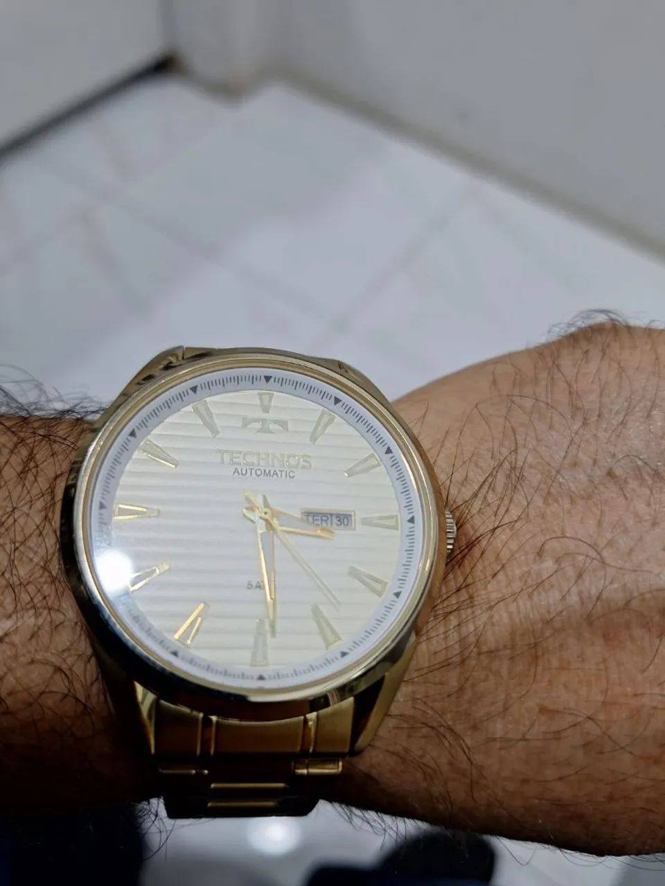 RELÓGIO TECHNOS AUTOMÁTICO DOURADO  - Foto 4