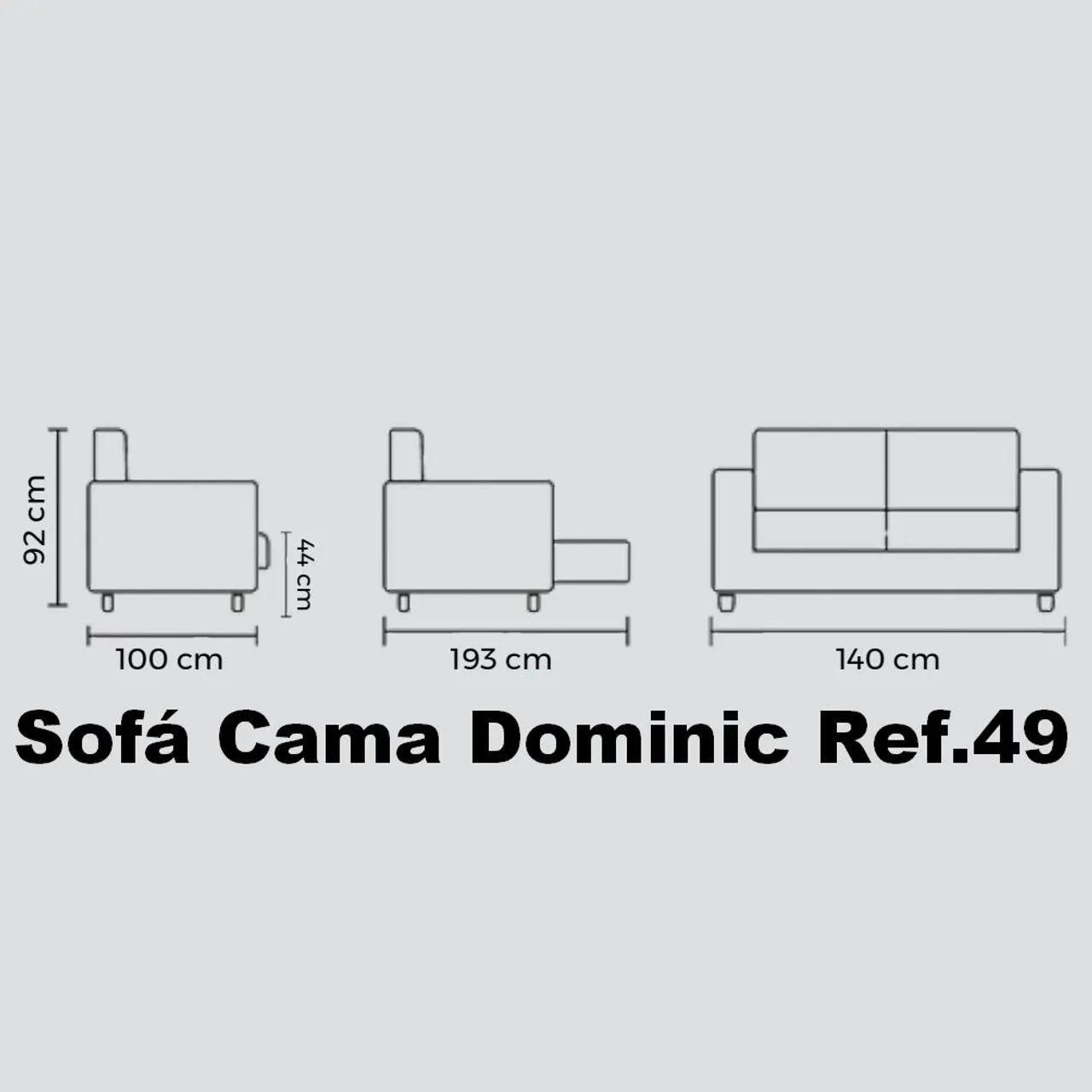 *Sofá Cama Dominic 1,40 cm Pronta Entrega. - Foto 3