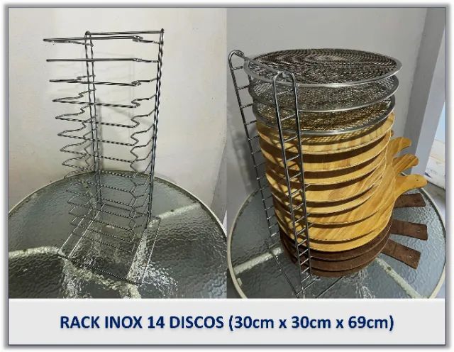 KIT PIZZAIOLO - PÁS MADEIRA | PÁ INOX | RACK