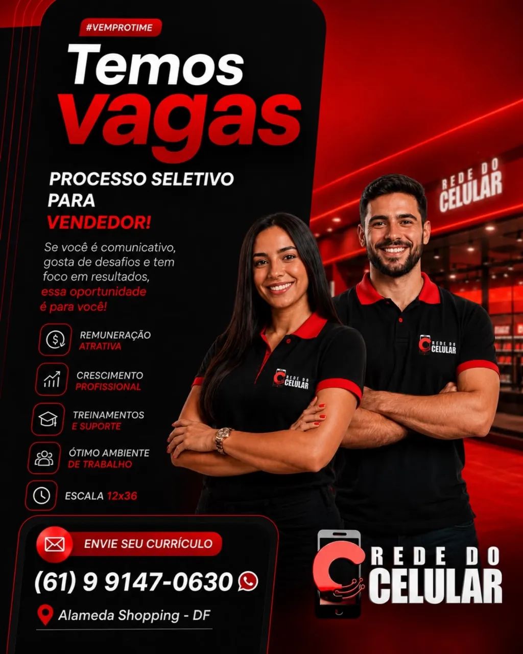 Vaga de emprego para vendedor DF