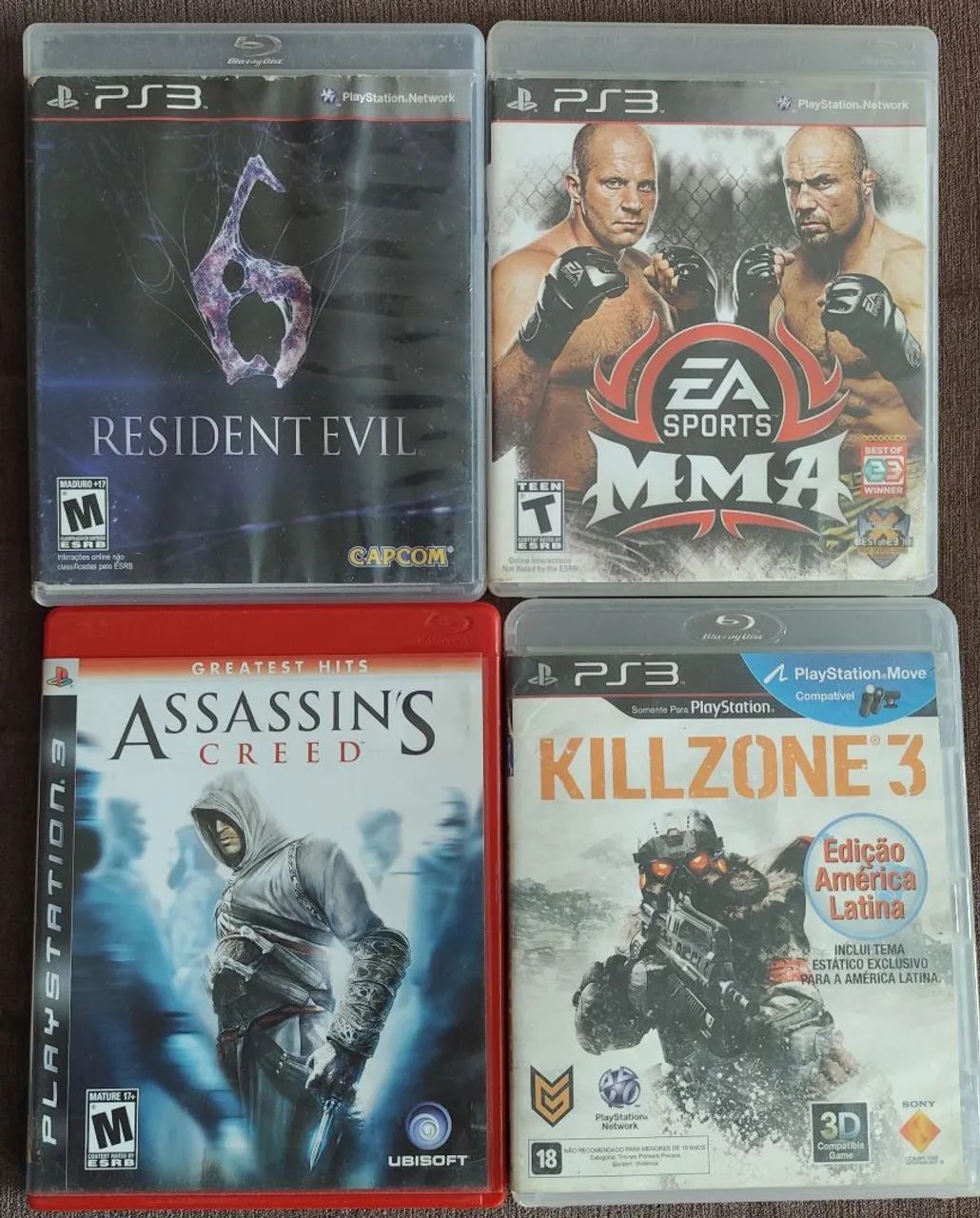 Lote de 4 jogos de PS3 
