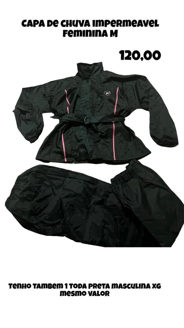 Capa de chuva motociclista
