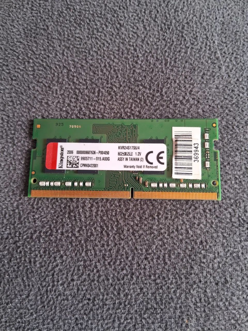 MEMÓRIA RAM KINGSTON DDR4 4GB