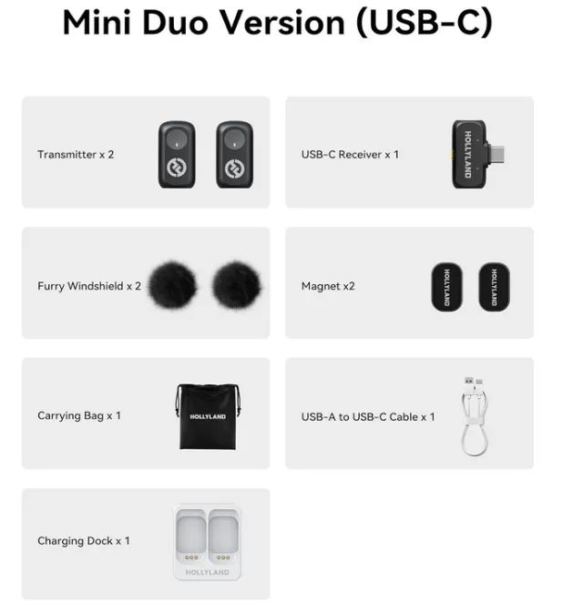 Microfone Hollyland Lark A1 Mini Usb-c Preto - Foto 5