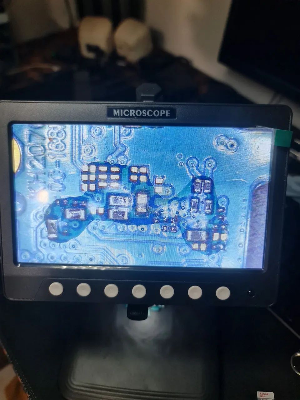 microscópio digital 1200x com tela 7 polegadas recarregável - Foto 2