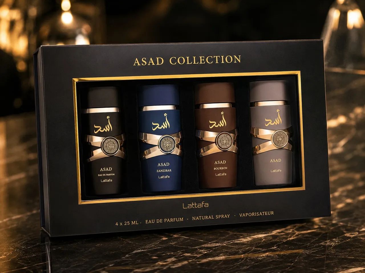 Kit Asad Collection Lattafa - 4 Fragrâncias Exclusivas | Novo e Lacrado
