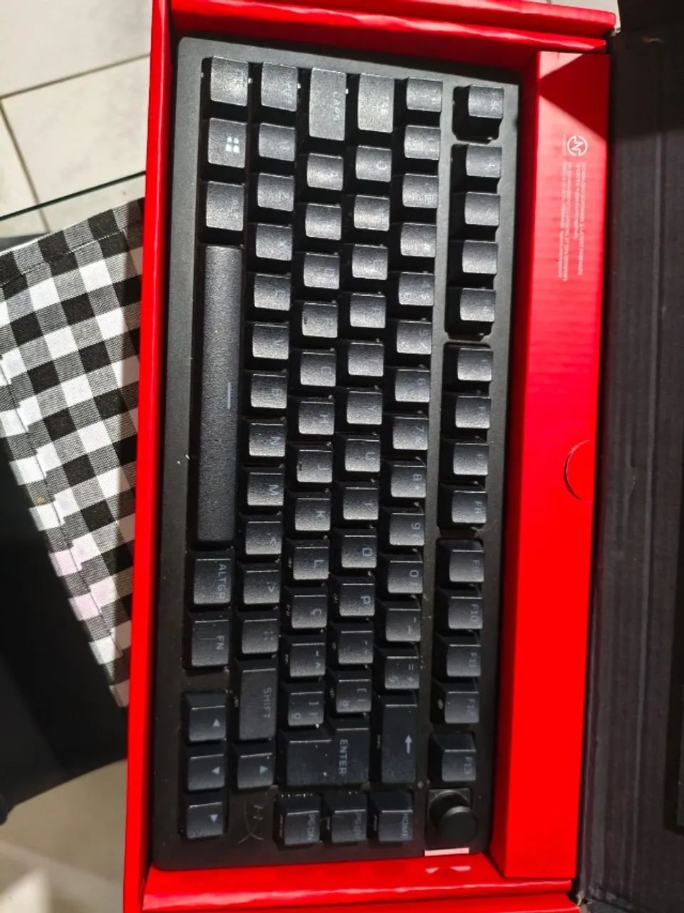 Teclado Hyperex Aloy 75% ABNT2 base de aluminio
