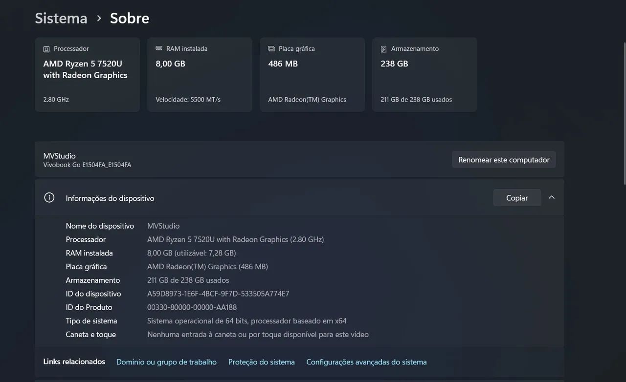 Notebook Asus Vivobook Go E1504FA - Foto 5