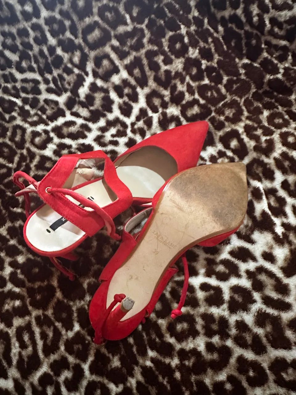 Sapato Chanel Vermelho Zara - Foto 2
