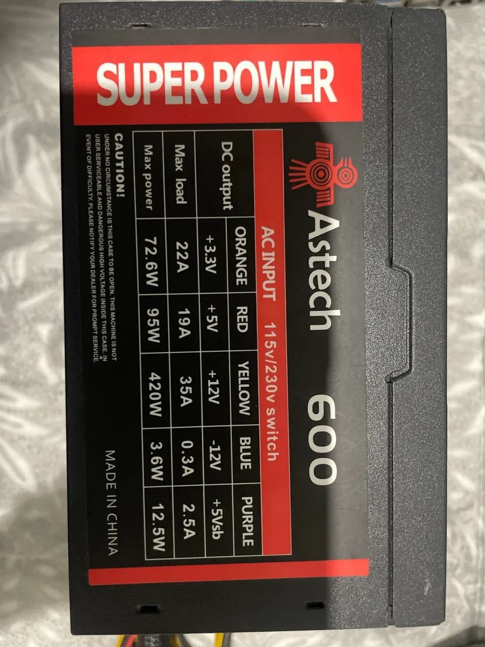 FONTE ASTECH 600w 