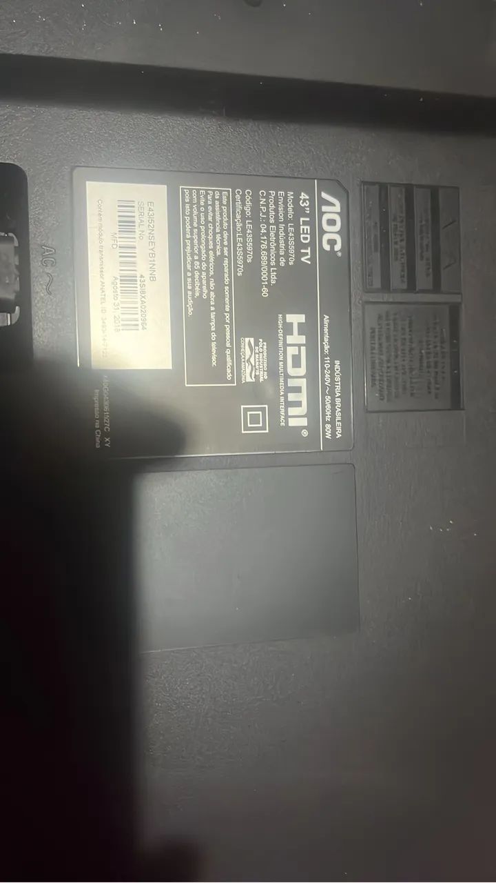 Vende se tv smart 43 polegadas 