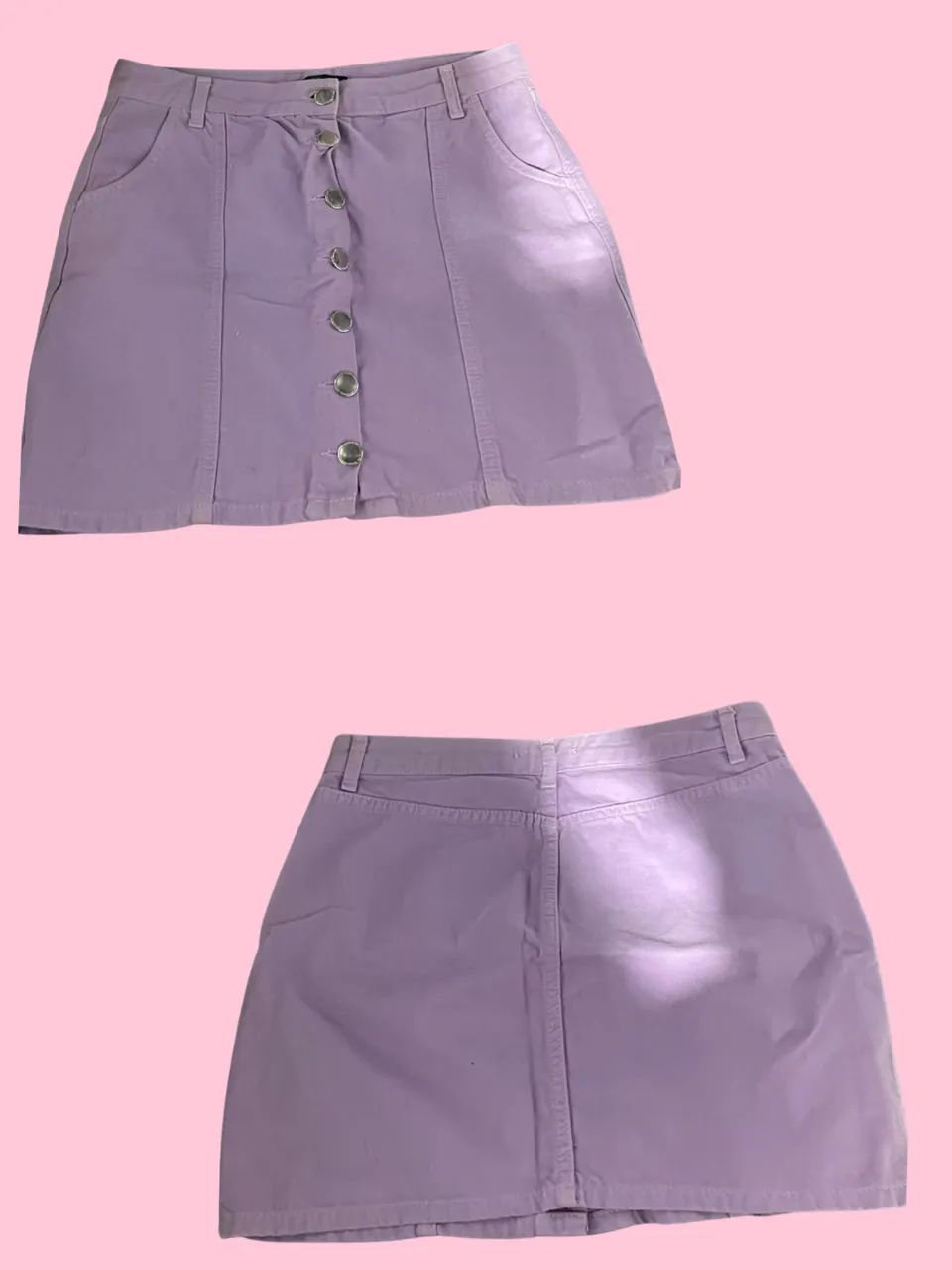 saia jeans lilás - Foto 3