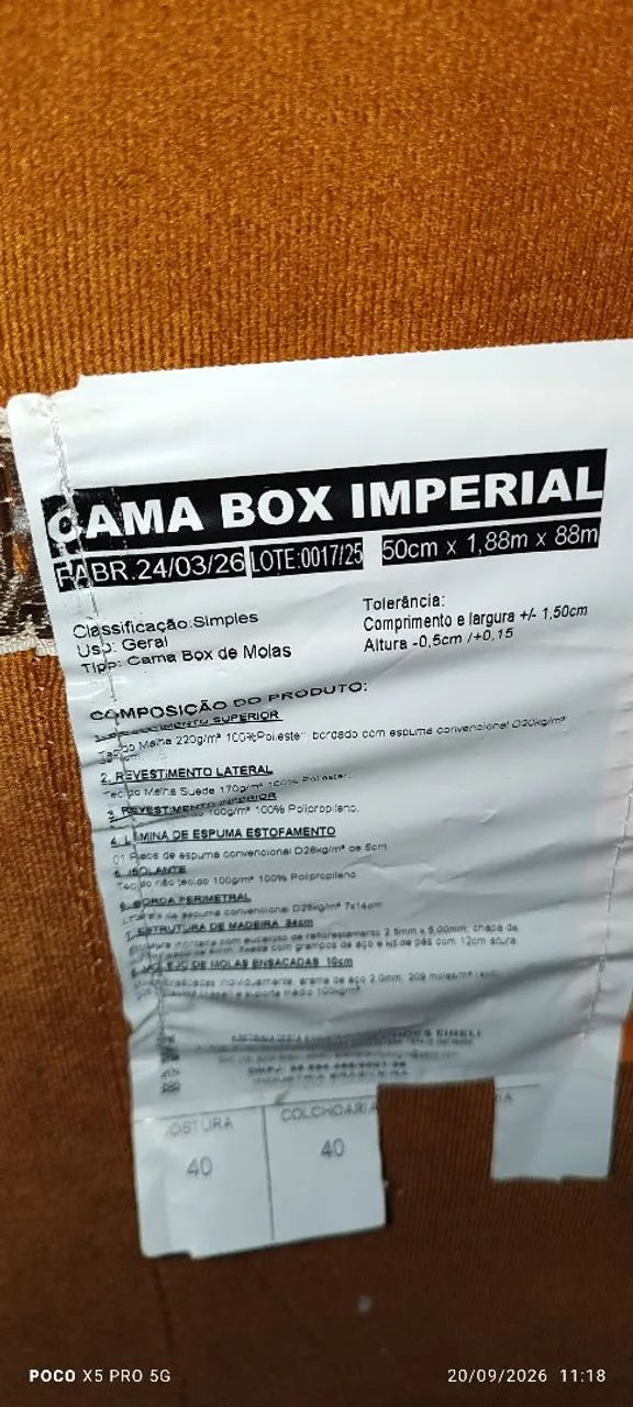 Cama box de molas , solteiro  - Foto 3