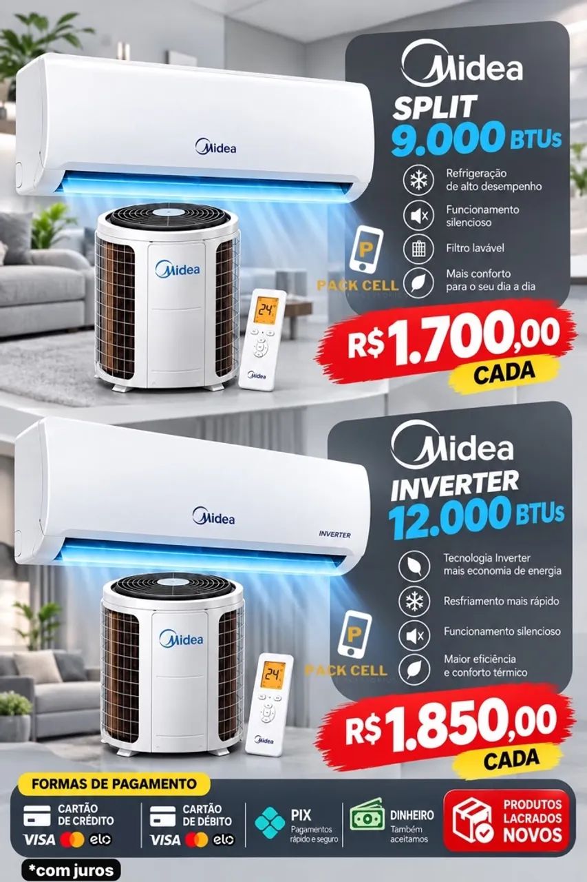 Splits Midea! Zero!