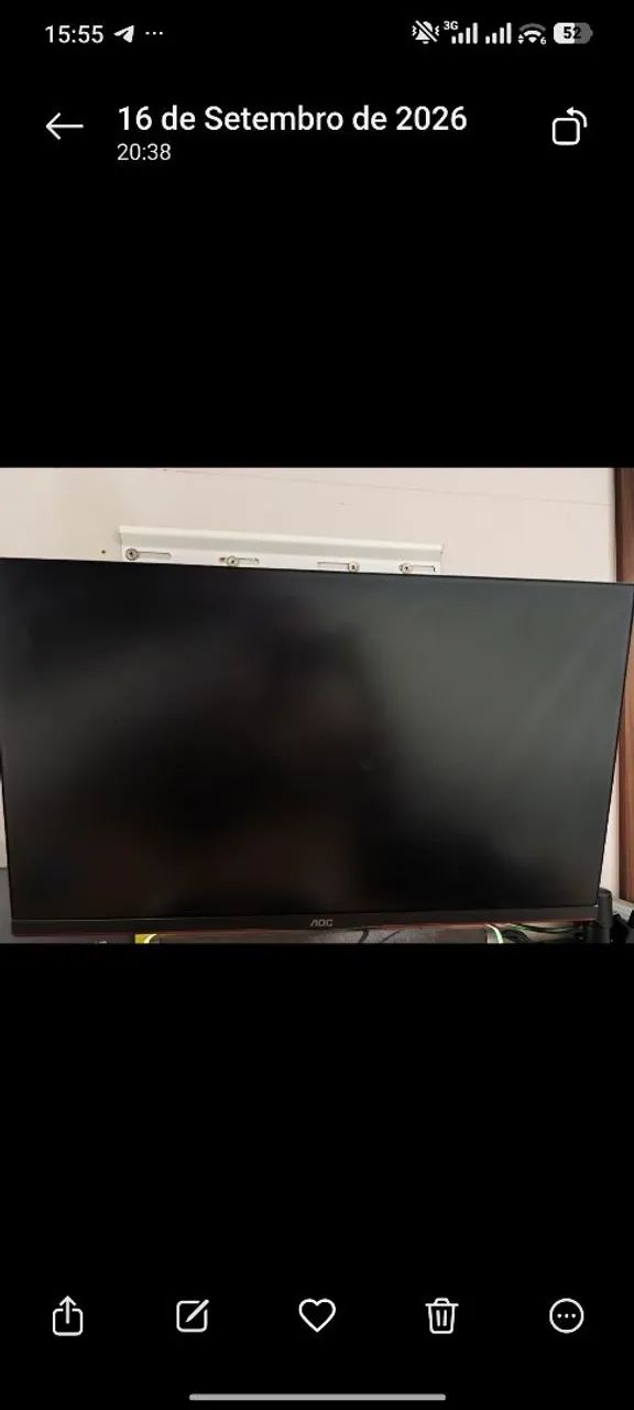 Monitor AOC 27 polegadas com braço articulado .