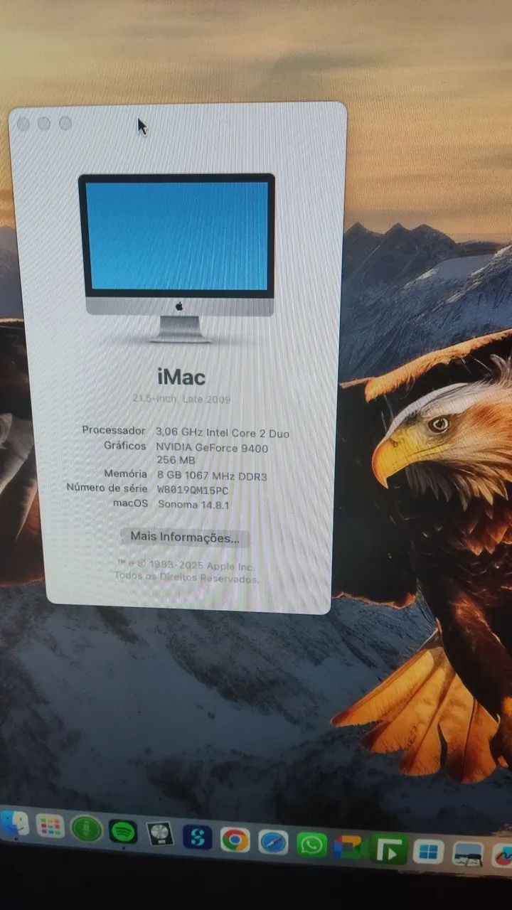 iMac 21 2009 8G Ram 480 SSD Único Dono - Foto 2