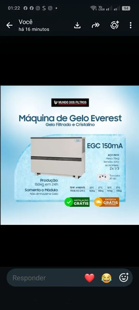 MAQUINAS DE GELO PROFUTOS