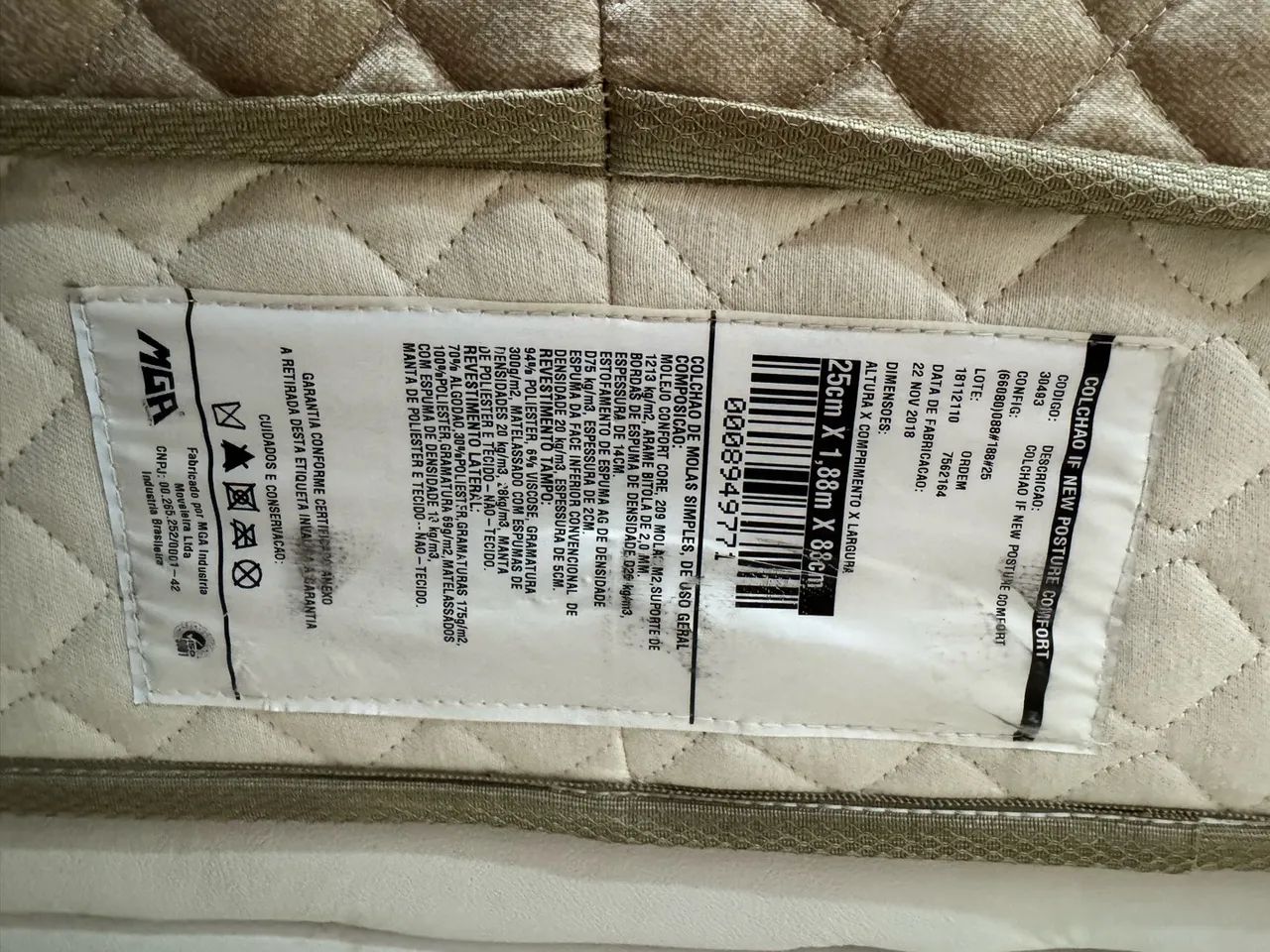 Cama box baú solteiro com colchão 