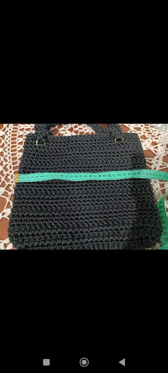 Bolsa sacola de crochê  - Foto 5