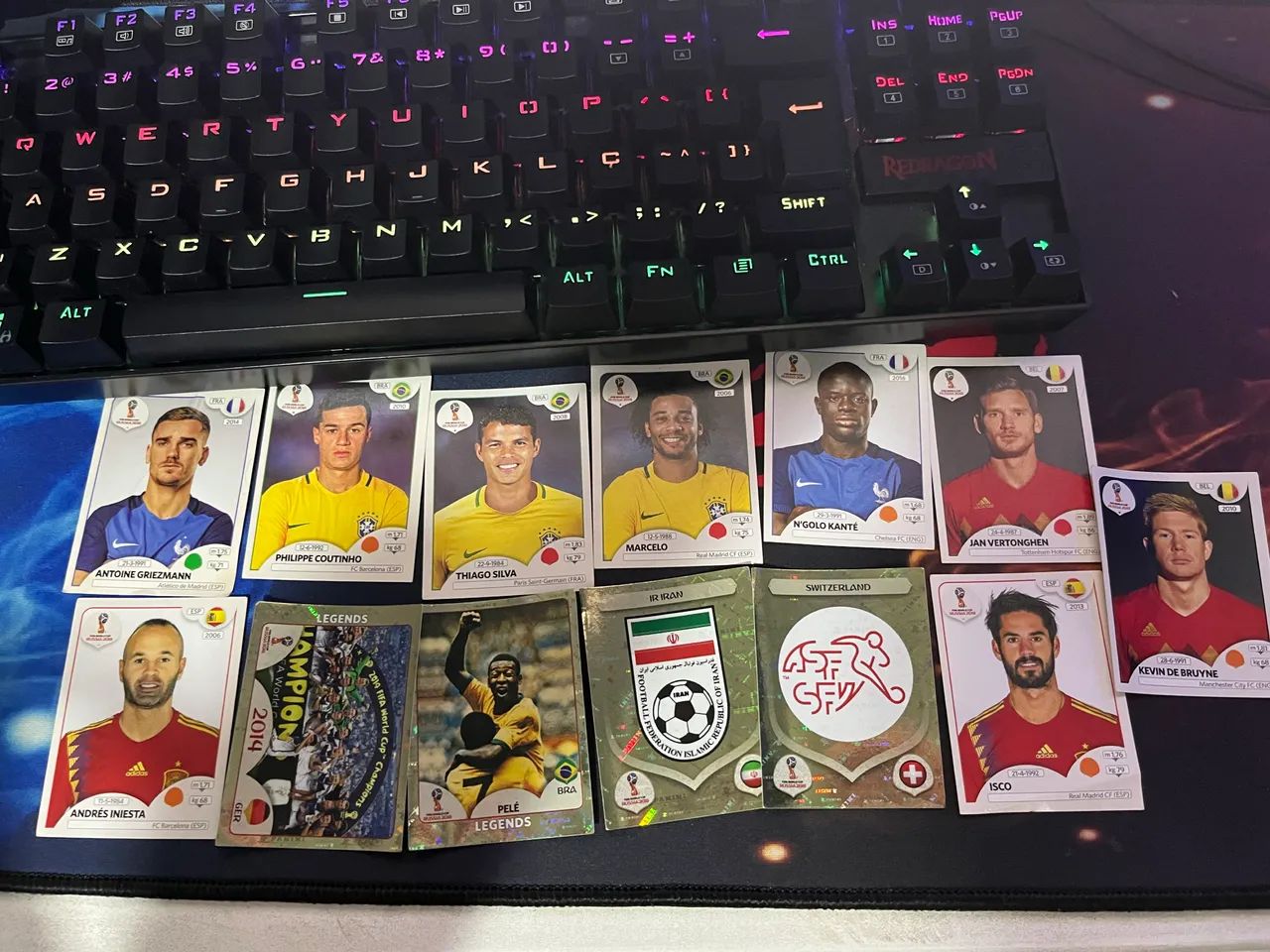 Figurinhas Copa 2018 e 2022