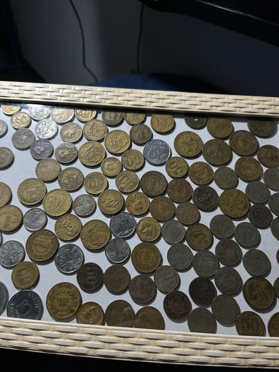 Quadro decorativo - moedas antigas