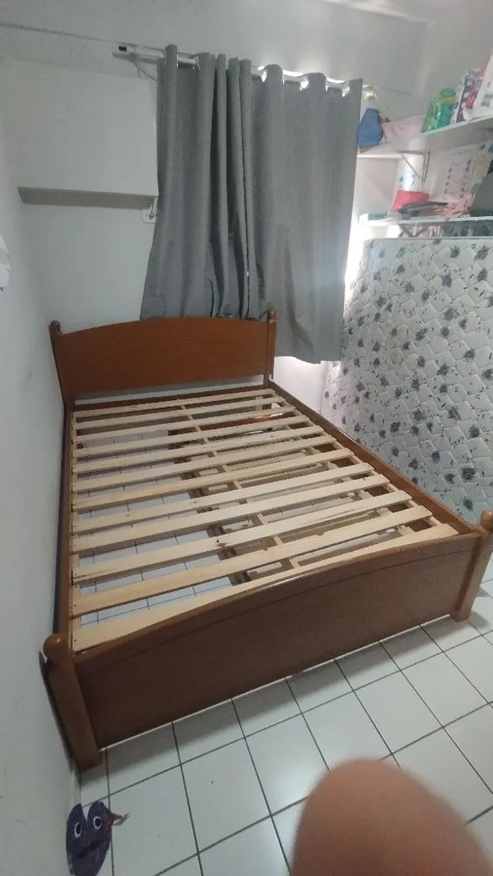 Cama casal de madeira com cama auxiliar  - Foto 4