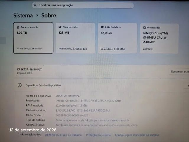 Notebook Dell 8º geração - Foto 3