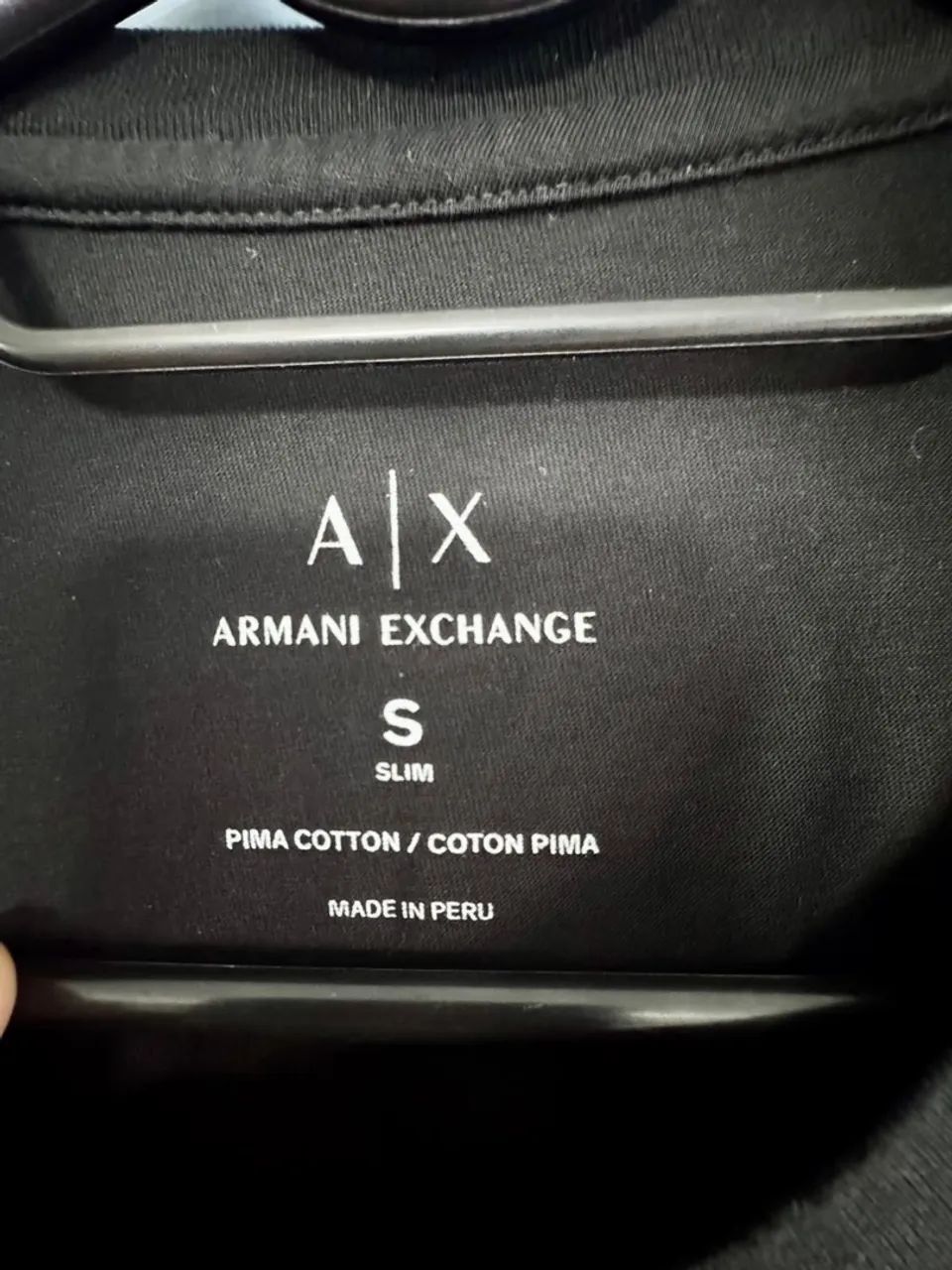 Camiseta Armani Exchange  Preta TAM P - Foto 3