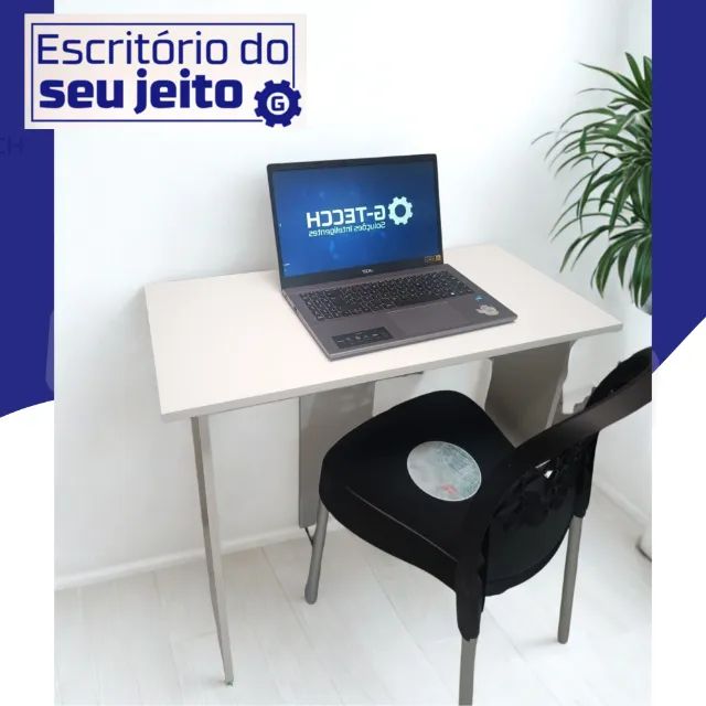 Mesa de Escritório Multiuso NOVA Escrivaninha para Notebook Estudo Computador Home Office - Foto 4