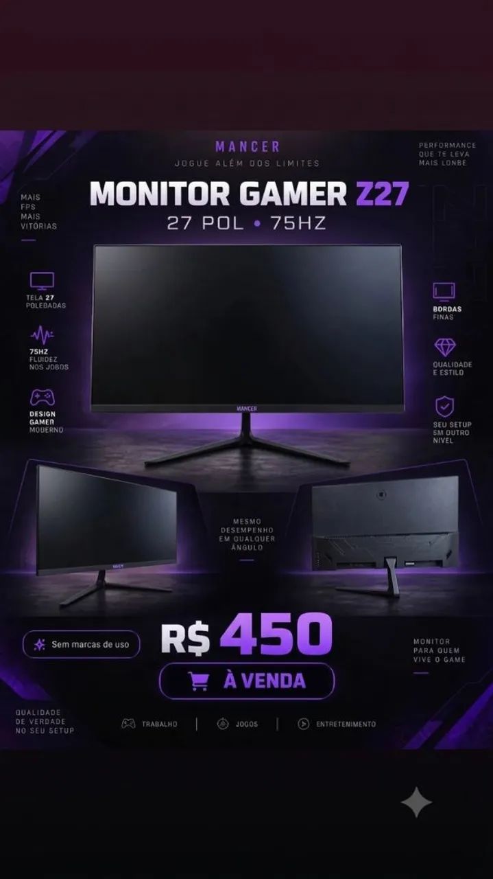 Monitor Gamer Mancer Z27 27 Pol