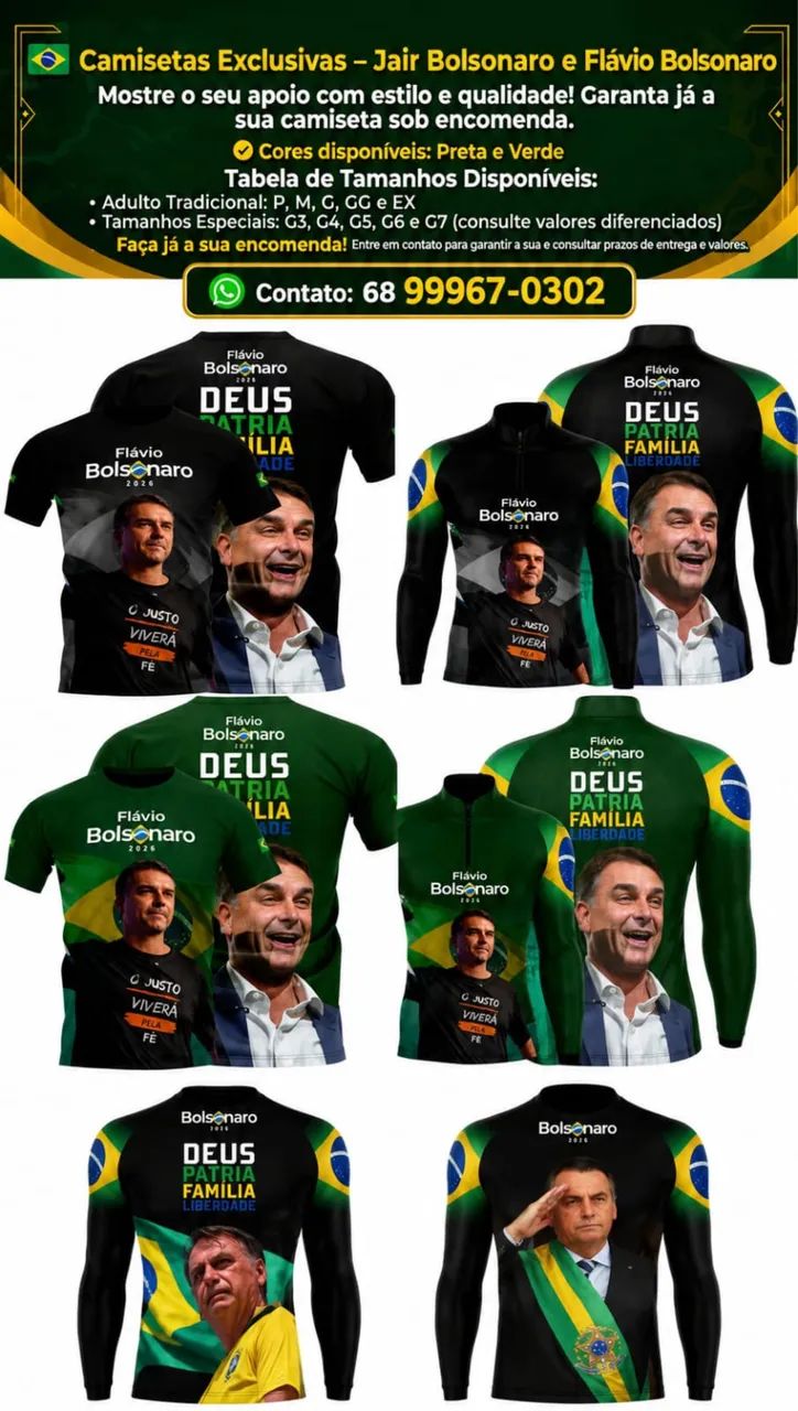 Camisas Bolsonaro