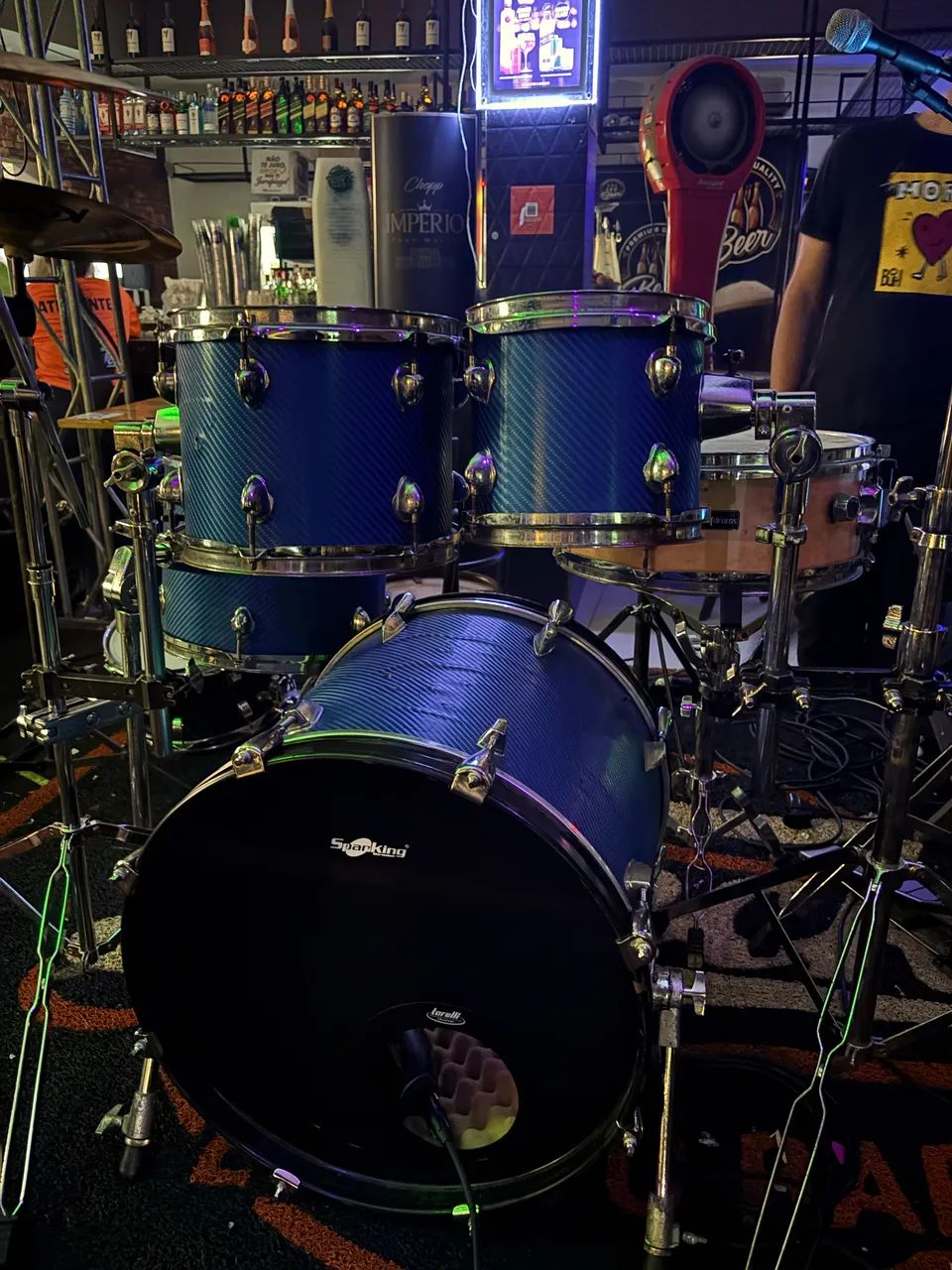 Bateria acústica reduzida 