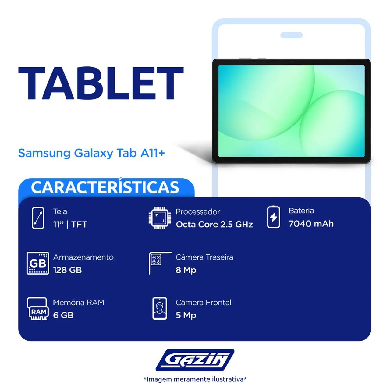 Tablet Samsung tab a11+ 128gb