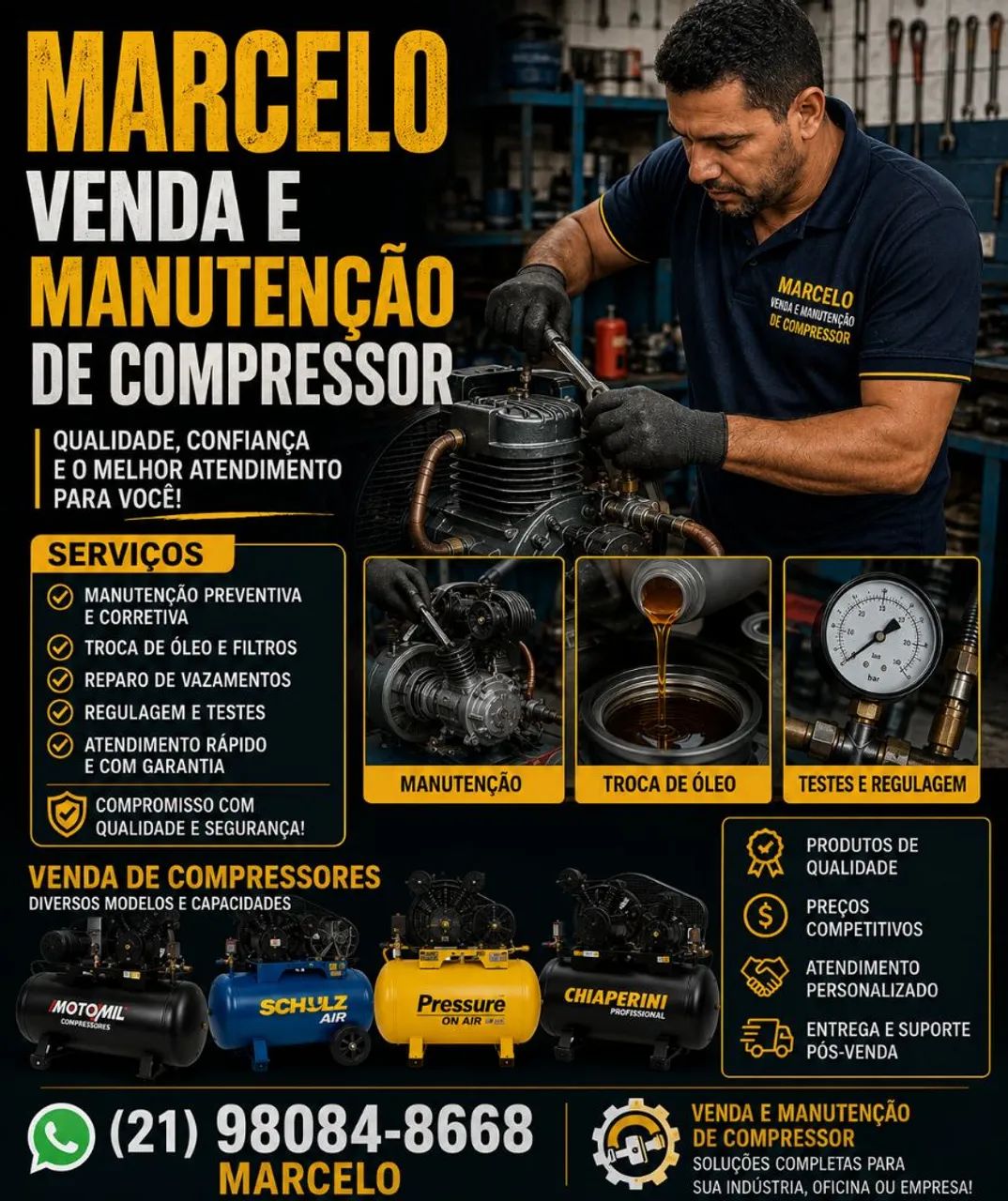 Manutenção de compressor 