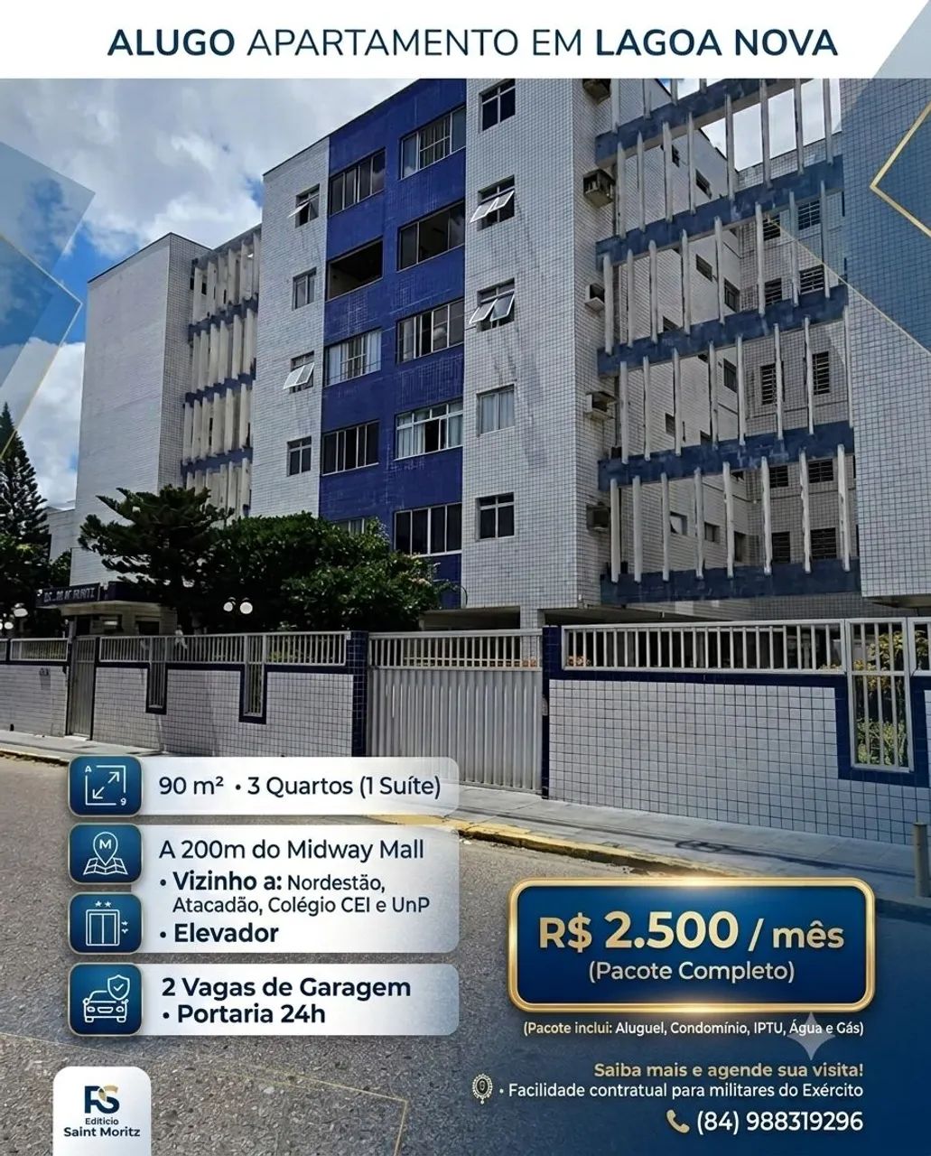 Apartamento a 200m Midway 