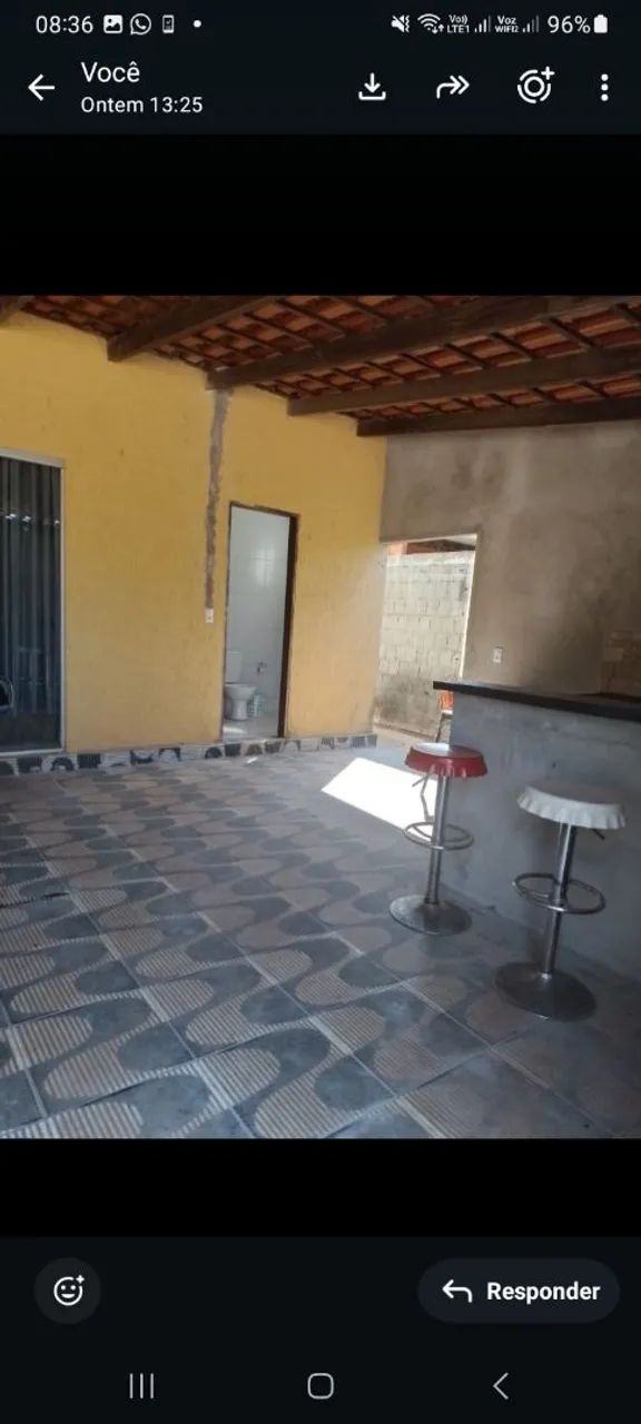 Alugo casa de 2 quartos 
