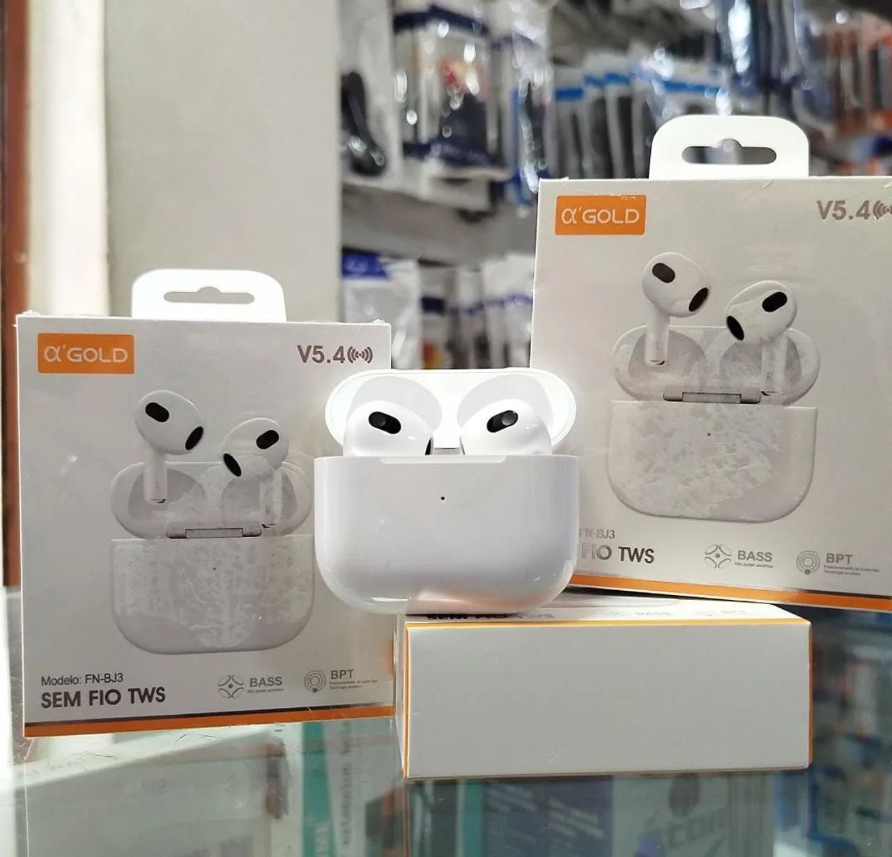 Fone De Ouvido Bluetooth Sem Fio V5.4 A'GOLD Estéreo