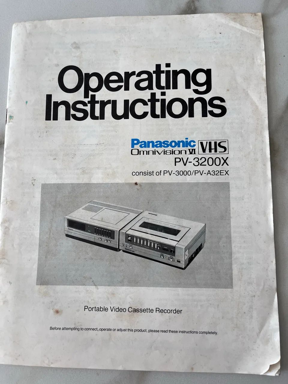 Kit Filmadora Vintage Panasonic + JVC Completo Raro anos 80