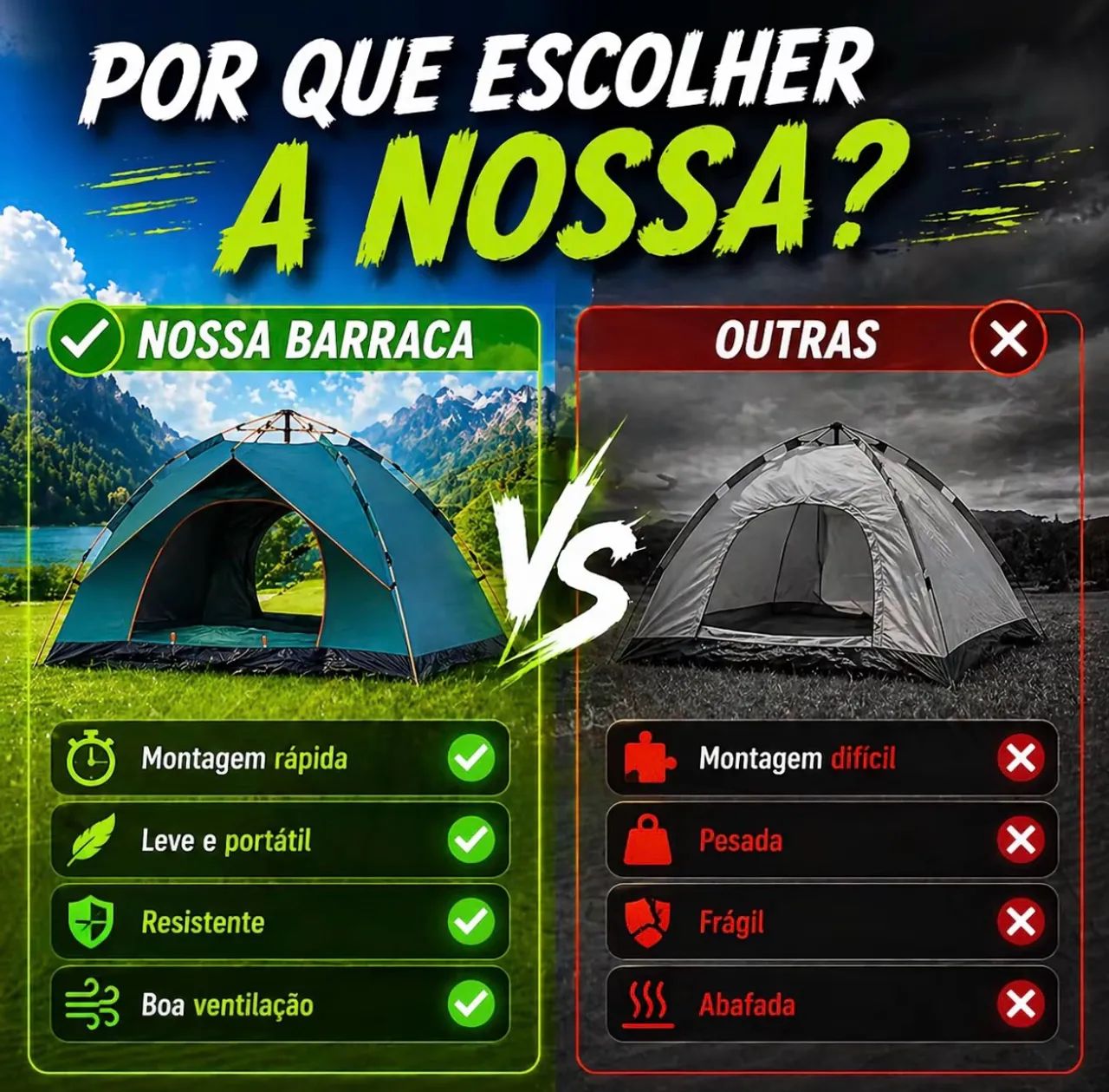 Barraca para acampamento  - Foto 2